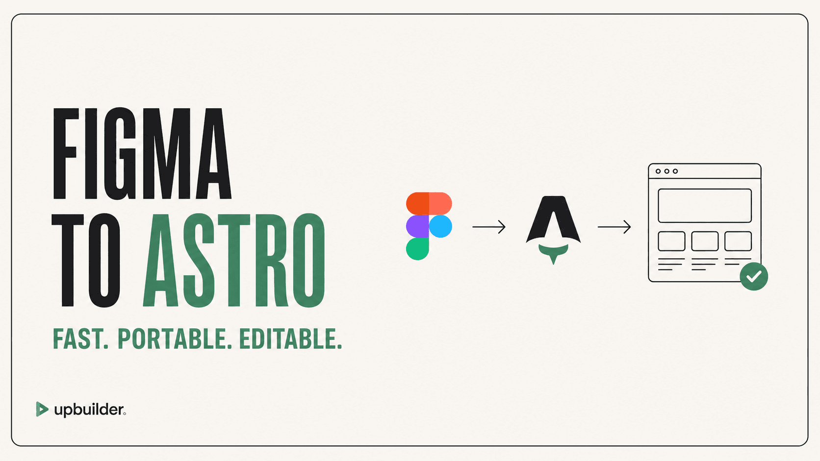 Figma to Astro: Fast, Portable Website Generation by UpBuilder