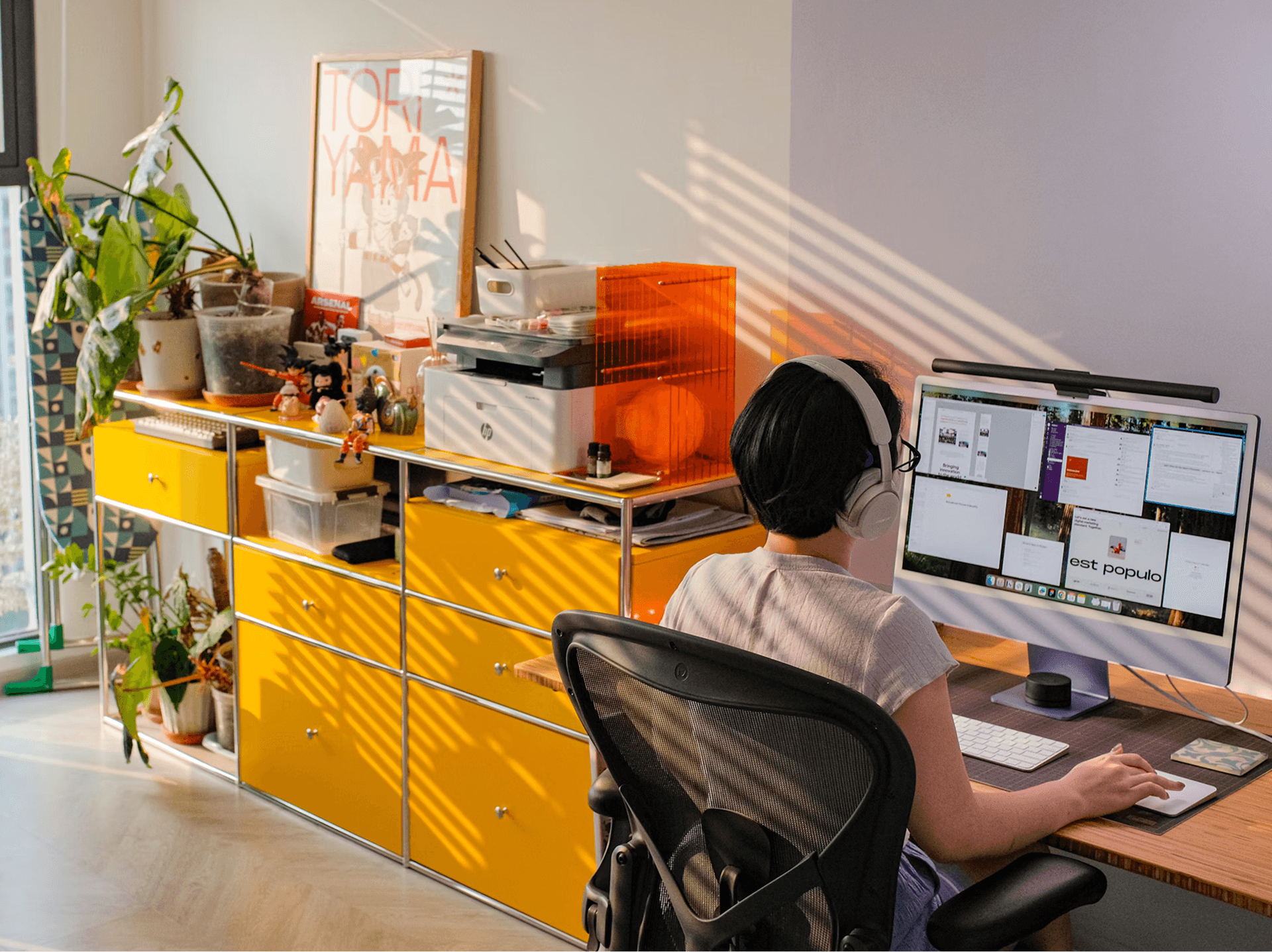 Designer preparing a website interface from Figma