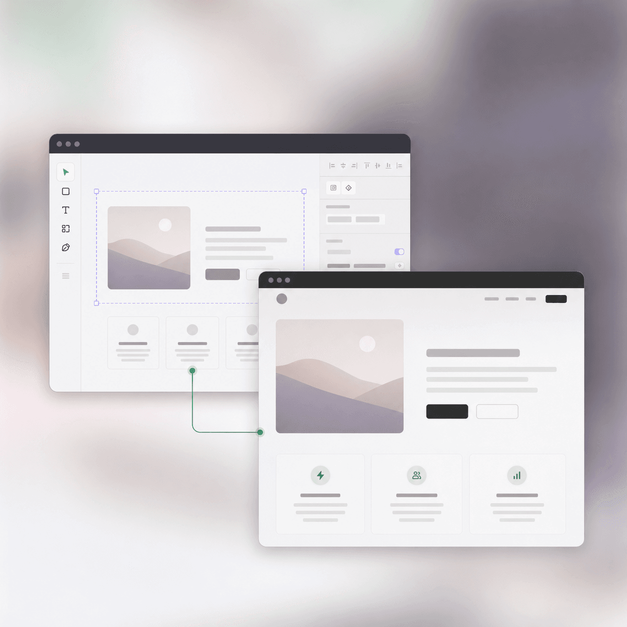 Framework-free landing pages