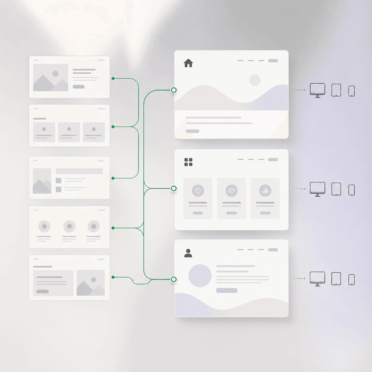 Figma pages organized into responsive website groups